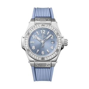 W.KRUK ZEGAREK HUBLOT BIG BANG ONE CLICK STEEL COAL BLUE DIAMONDS