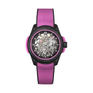 W.KRUK ZEGAREK NORQAIN WILD ONE SKELETON HYPER PINK