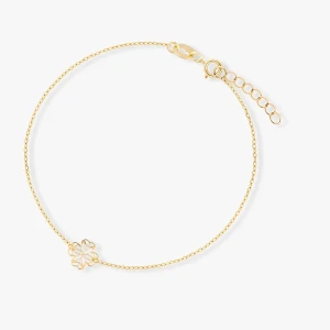 W.KRUK Złota bransoletka z motywem koniczyny