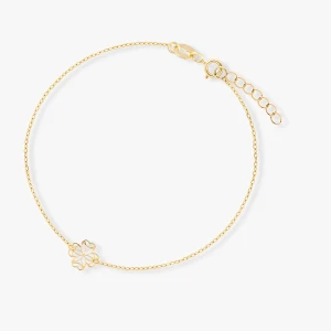 W.KRUK Bransoletka złota z motywem koniczynki