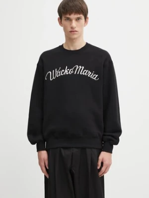 Wacko Maria bluza bawełniana męska kolor czarny z aplikacją 25FW-WMC-SS08