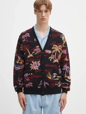 Wacko Maria kardigan bawełniany jacquard męski kolor czarny 25SS-WMK-KN20