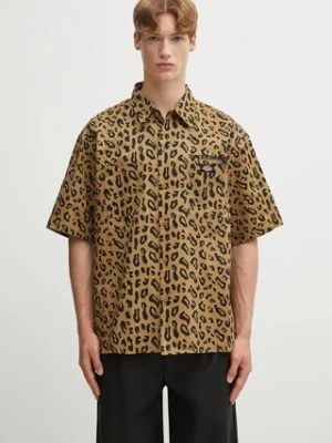 Wacko Maria koszula bawełniana DICKIES / WORK SHIRT ( TYPE-2 ) męska kolor brązowy relaxed z kołnierzykiem klasycznym 25SS-WMS-DC02