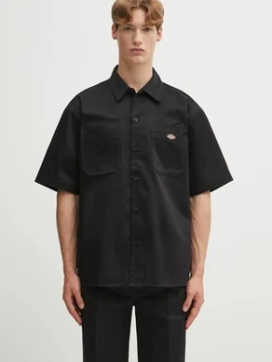 Wacko Maria koszula DICKIES / WORK SHIRT ( TYPE-1 ) męska kolor czarny relaxed z kołnierzykiem klasycznym 25SS-WMS-DC01