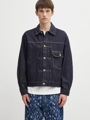 Wacko Maria kurtka jeansowa Trucker Jacket kolor niebieski przejściowa 25FW-WMO-BL20