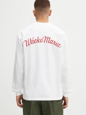 Wacko Maria longsleeve bawełniany kolor biały z nadrukiem 25FW-WMT-LT05