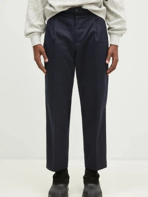 Wacko Maria spodnie bawełniane Double Pleated Chino Trousers