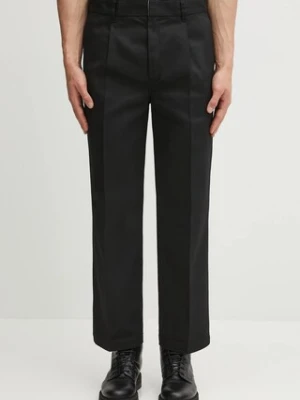 Wacko Maria spodnie DICKIES / PLEATED TROUSERS męskie kolor czarny proste 25SS-WMP-DC01