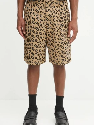 Wacko Maria szorty bawełniane DICKIES / PLEATED SHORT TROUSERS ( TYPE-2 ) męskie kolor beżowy 25SS-WMP-DC03