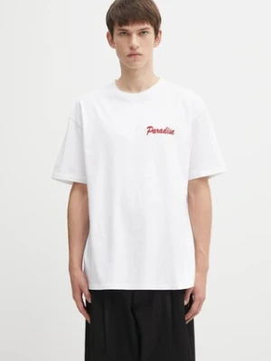 Wacko Maria t-shirt bawełniany męski kolor biały z nadrukiem 25FW-WMT-WT10