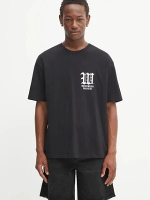 Wacko Maria t-shirt bawełniany washed heavy weight męski kolor czarny z nadrukiem 25SS-WMT-WT06