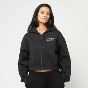 New Balance Waist Length Full Zip Hoodie kobiety Bluzy czarny rozmiar Odzież