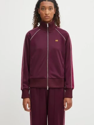 Wales Bonner bluza Mantra Track Top damska kolor bordowy z aplikacją WA25JE01.JE10.350