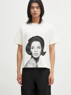 Wales Bonner t-shirt bawełniany Selah Oversized T Shirt męski kolor beżowy wzorzysty UA25JE29.JE01.100