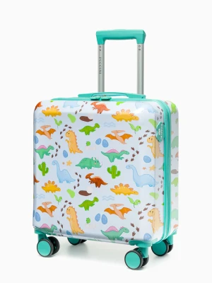 Walizka dla dzieci dinozaury niebieska Puccini