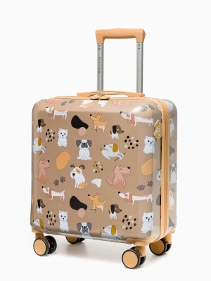 Walizka dla dzieci psy brązowa Puccini