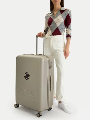 Walizka duża Beverly Hills Polo Club CEO-BHPC-L-003-08-BEIGE Beżowy