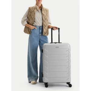 Walizka duża GINO ROSSI C-GIN-L-003-05-SILVER Srebrny
