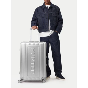 Walizka duża Hunter CEO-HUNTER-L-002-08-SILVER Srebrny