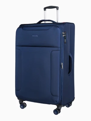 Walizka duża materiałowa z poszerzeniem granatowa Puccini