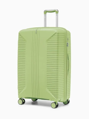 Walizka duża na kółkach z polipropylenu jasnozielona Puccini