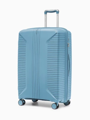 Walizka duża na kółkach z polipropylenu niebieska Puccini