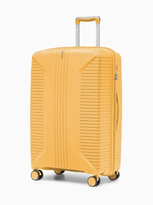 Walizka duża na kółkach z polipropylenu żółta Puccini