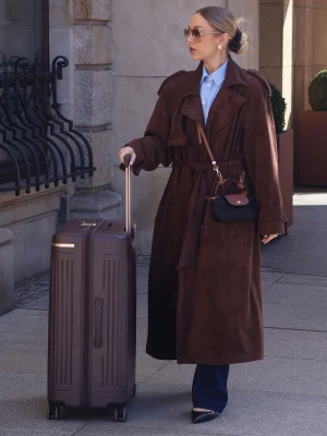 Walizka duża z poliwęglanu brązowa Puccini