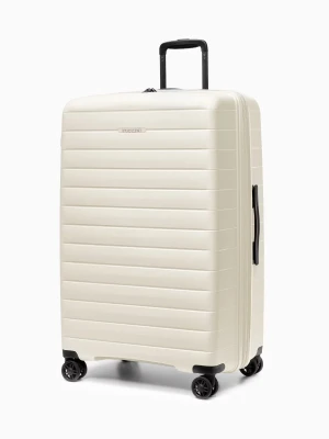 Walizka duża z poszerzeniem z polipropylenu biała Puccini