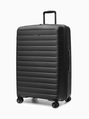 Walizka duża z poszerzeniem z polipropylenu czarna Puccini