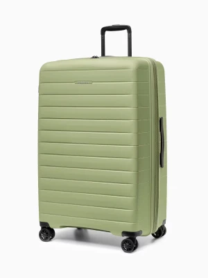 Walizka duża z poszerzeniem z polipropylenu zielona Puccini