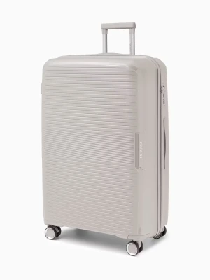 Walizka duża z zamkiem szyfrowym z polipropylenu beżowa Puccini