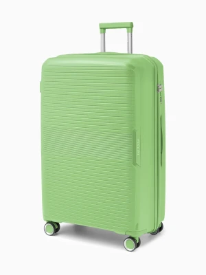 Walizka duża z zamkiem szyfrowym z polipropylenu zielona Puccini