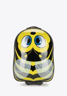 Walizka dziecięca z ABS-u zwierzak czarno-żółta Wittchen