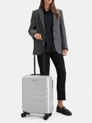 Walizka kabinowa GINO ROSSI CEO-GIN-S-003-05-SILVER Srebrny