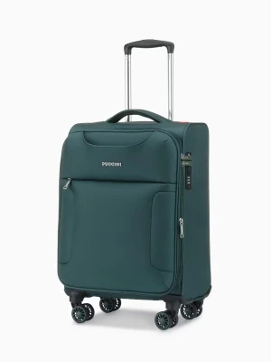 Walizka kabinowa materiałowa ciemnozielona Puccini