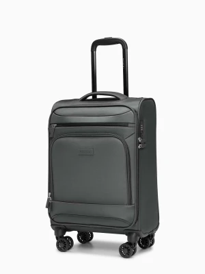 Walizka kabinowa miękka szara Puccini