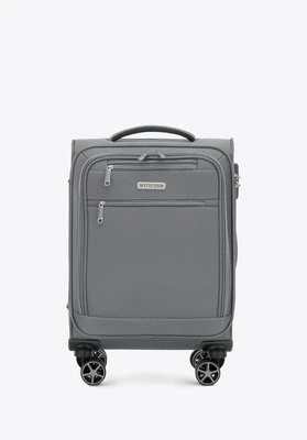 Walizka kabinowa miękka z poliestru szara Wittchen