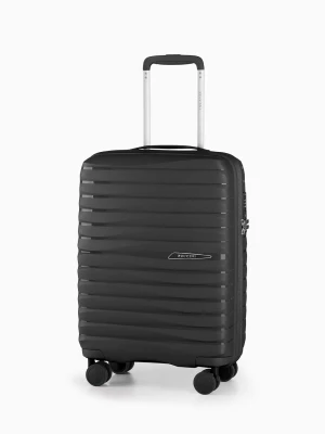 Walizka kabinowa na kółkach czarna z polipropylenu z zamkiem TSA Puccini