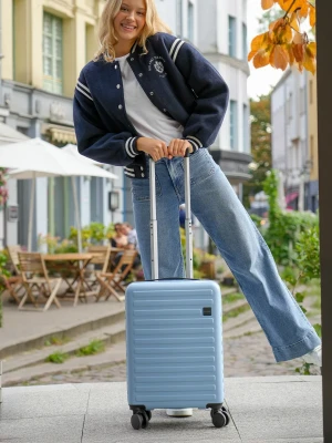 Walizka kabinowa na kółkach z poliwęglanu niebieska Puccini