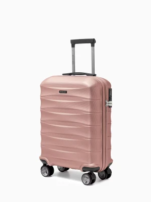 Walizka kabinowa z ABS twarda rose gold Puccini