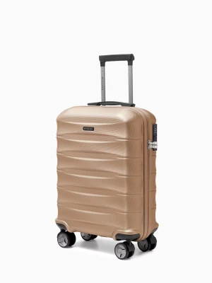 Walizka kabinowa z ABS twarda złota Puccini