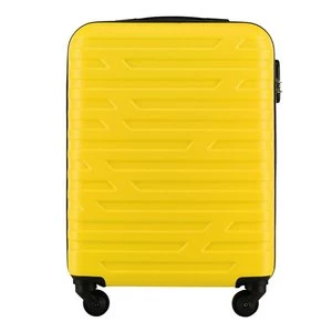 Walizka kabinowa z ABS-u w geometryczny deseń żółta Wittchen