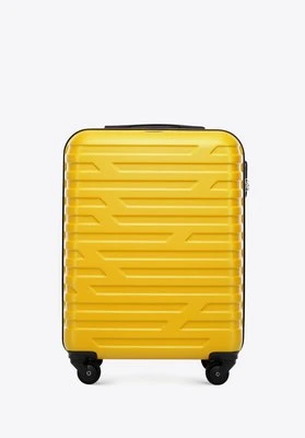 Walizka kabinowa z ABS-u w geometryczny deseń żółta Wittchen