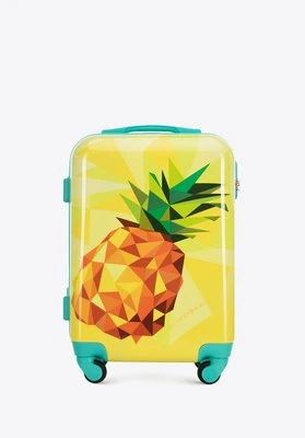 Zdjęcie produktu Walizka kabinowa z ABS-u z nadrukiem żółta Wittchen