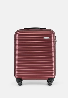 Walizka kabinowa z ABS-u z żebrowaniem bordowa Wittchen