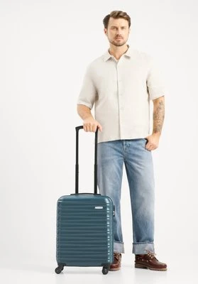 Walizka kabinowa z ABS-u z żebrowaniem zielona Wittchen