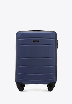 Walizka kabinowa z ABS-u żłobiona granatowa Wittchen