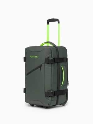 Walizka kabinowa z funkcją plecaka zielona Puccini
