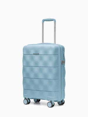 Walizka kabinowa z lekkiego polipropylenu niebieska Puccini